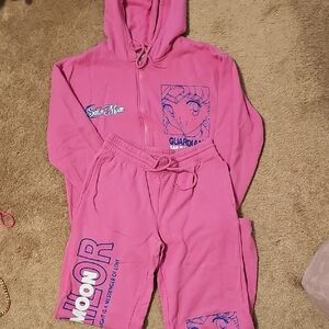 Sailor Moon Pink Hoodie and Joggers Set